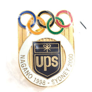 VTG UPS United Parcel Service Nagano 1998 - Sydney 2000 Olympic Rings Enamel Pin